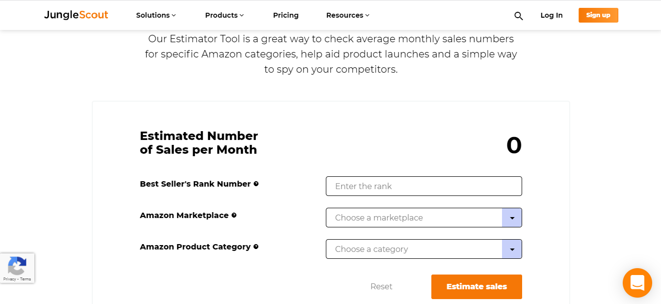 Jungle Scout Sales Estimator