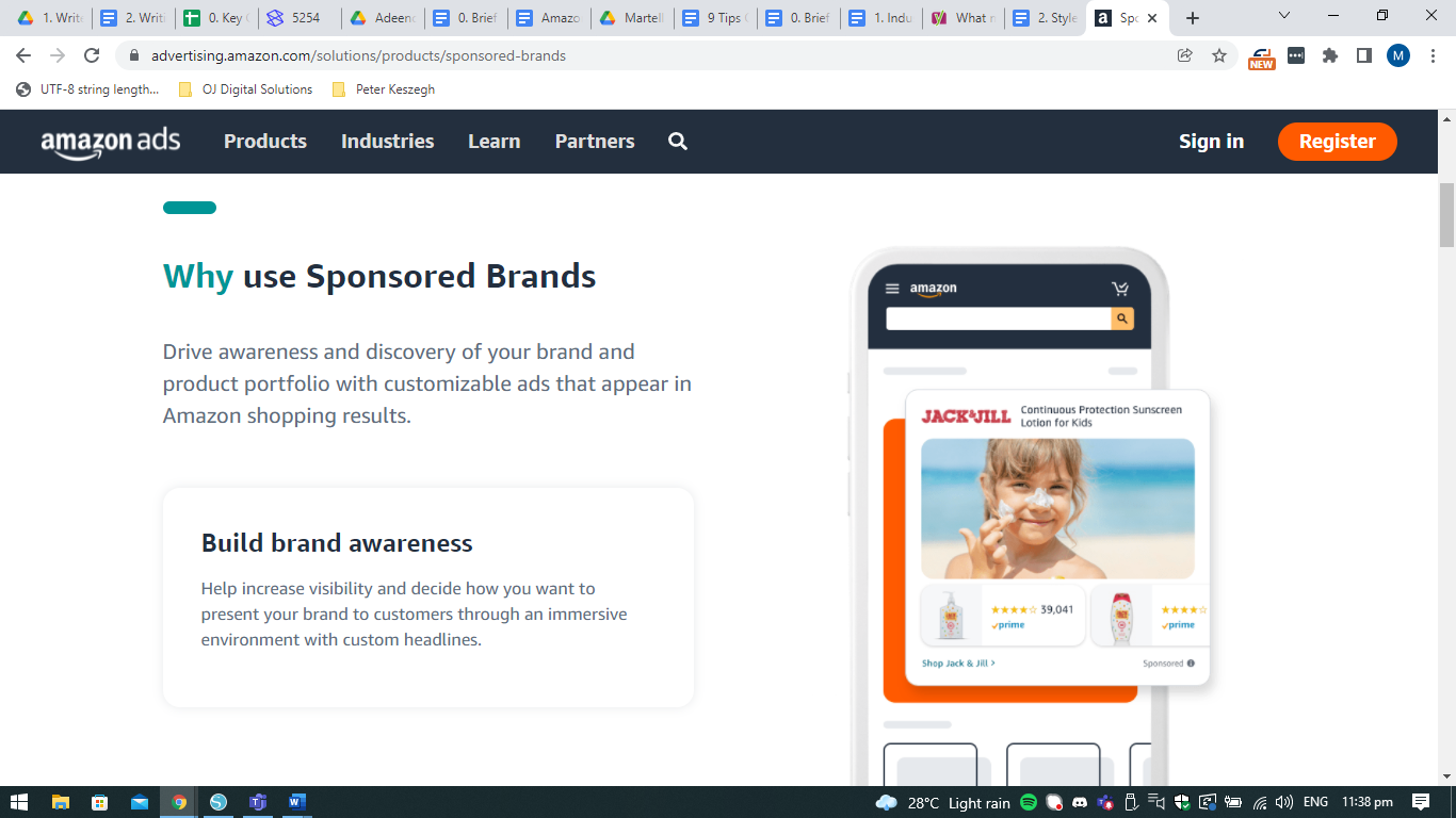 Amazon Sponsored brands